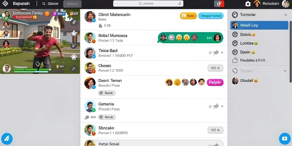 Tangkapan layar memperlihatkan fitur interaksi multiplayer.
