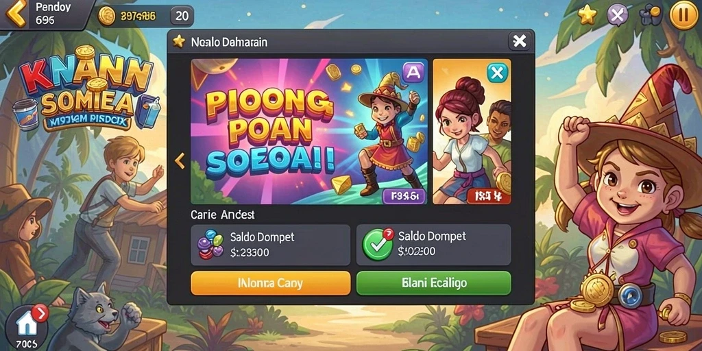 Menu multiplayer yang memungkinkan Anda bermain dengan teman.