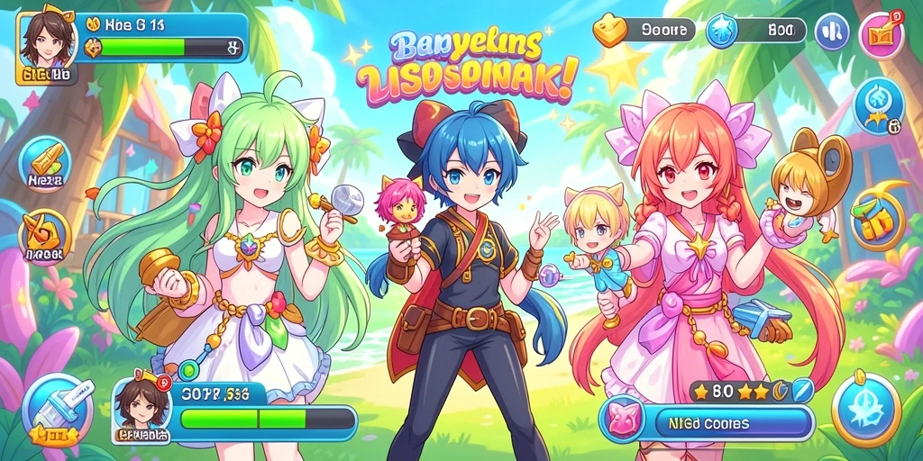 Screenshot menampilkan menu karakter dengan berbagai item.