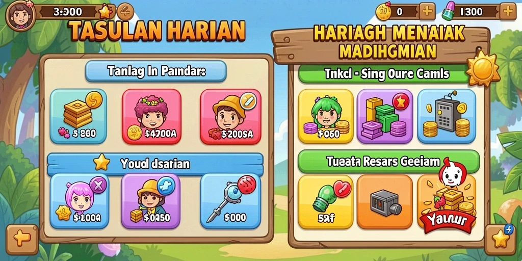 Berbagai karakter unik untuk dipilih.